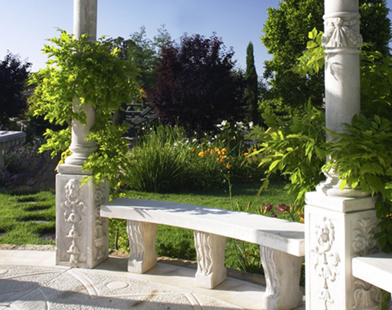 Image of pillars in garden